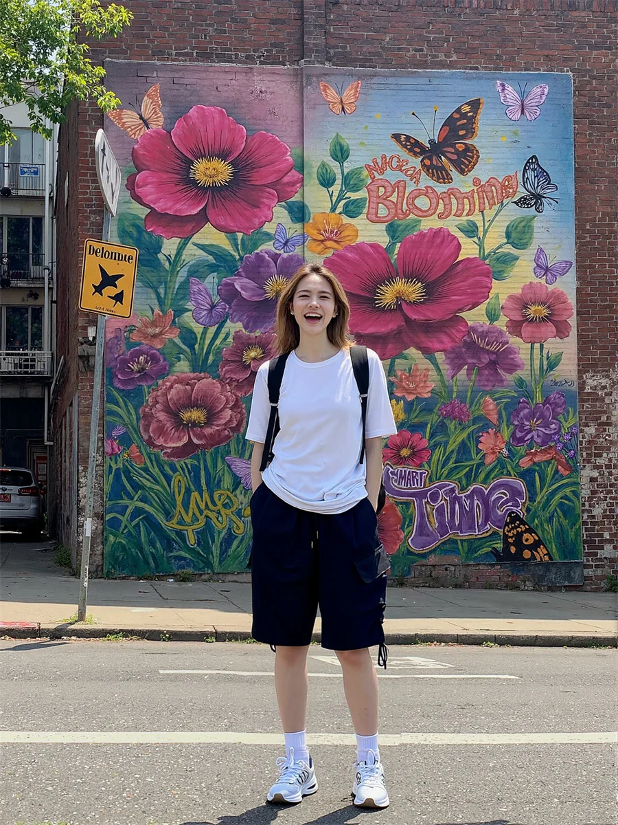 Wide Leg Multi Pockets Shorts Womens Slim Fit Club Night Sexy Hip Wrapping Low Waist Retro Hot Pants Summer Gothic Punk