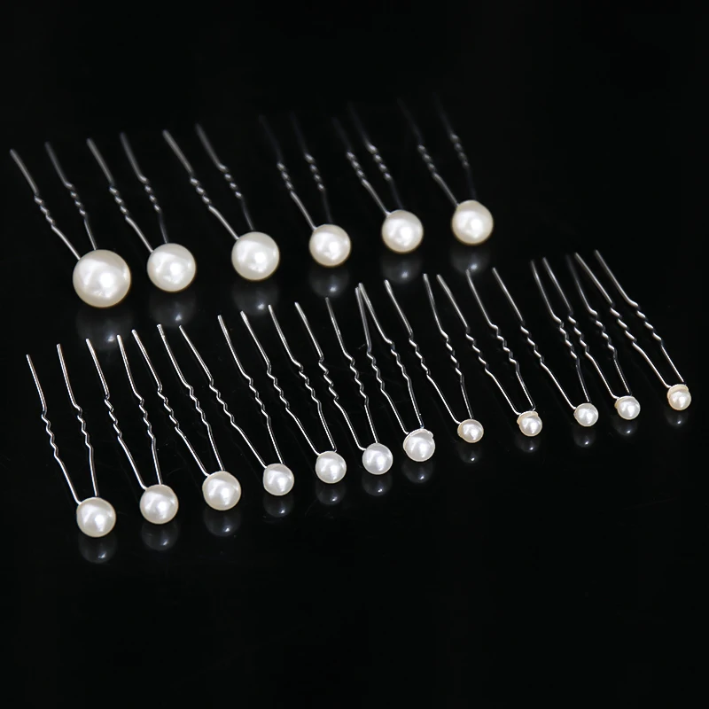 18Pcs Wedding Pearl Hair pins For Women Bride Bridal Hair Accessories Fashion Women Hair Clips Many Wedding Hair Jewelry Hairpin