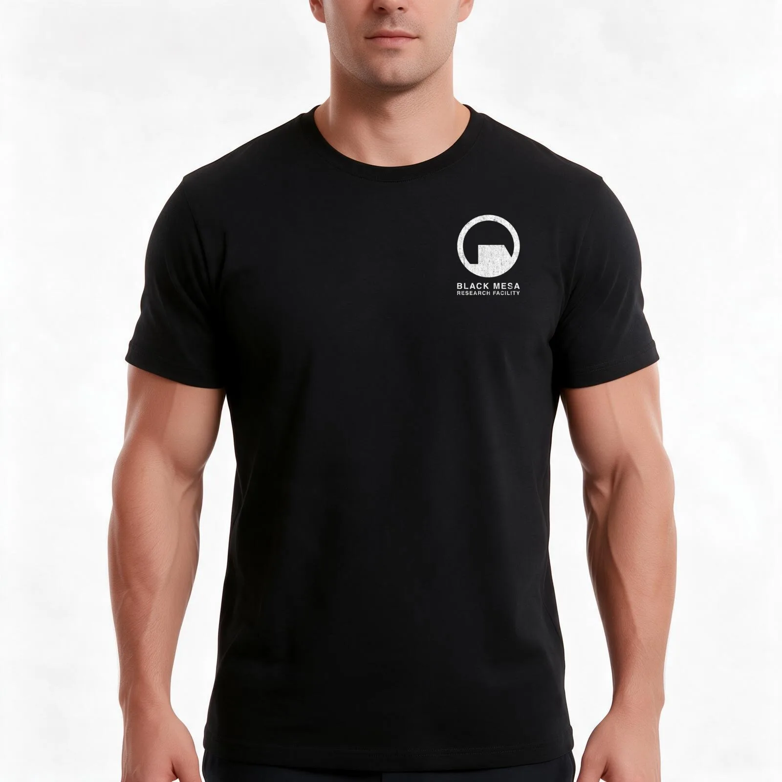 Black Mesa Research Facility (Chest Pocket) T-Shirt Summer Casual Cotton Tee Oversized Streetwear Tops Vintage Graphic Print