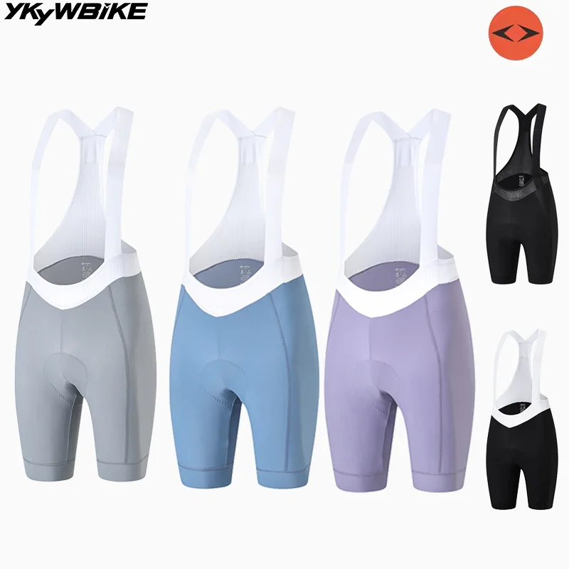 

YKYWBIKE 2025 Women Cycling Bib Short 7 Hours Long Distance Riding Italy Interface Padding Road Bike Bicycle Bibs Short Pants