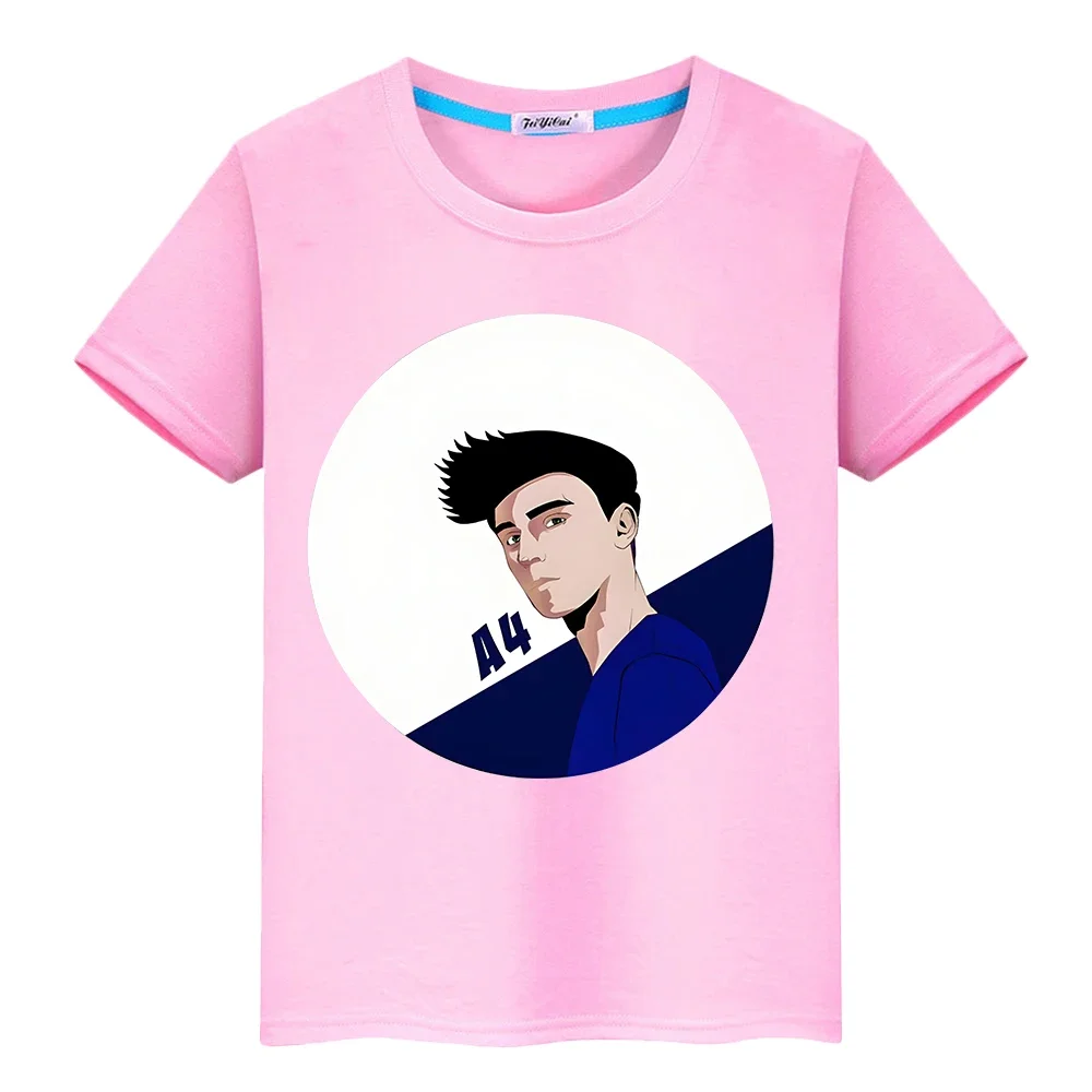 Влад А4 Бумага Kawaii t-shirt dla chłopców koszulki anime y2k jednoczęściowy мерч A4 100% bawełniana koszulka z nadrukiem krótkie ubrania dla dzieci dziewczynka