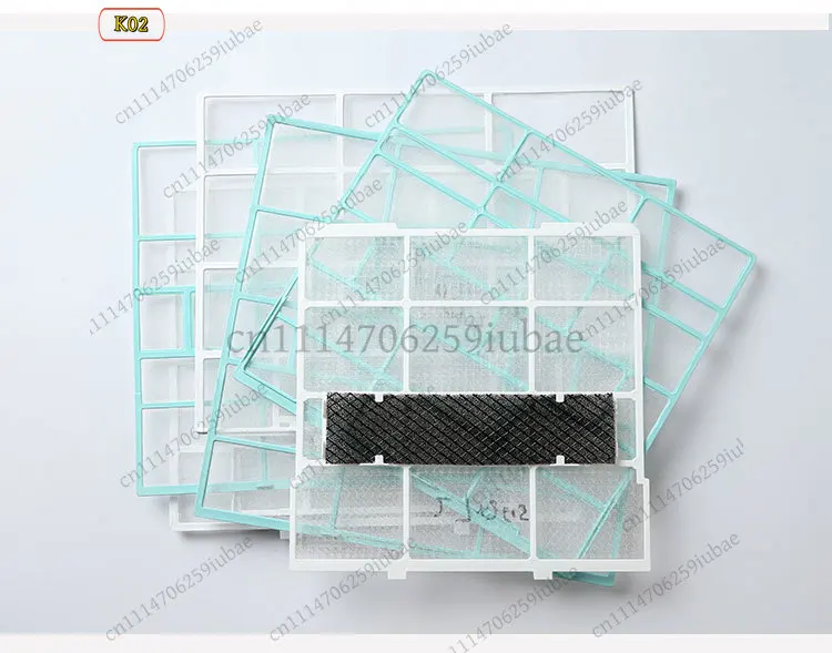 LJ_2pcs Universal Air Conditioner Filter Dustproof Mesh Screen Replacement Parts Compatible with Midea AC Accessories