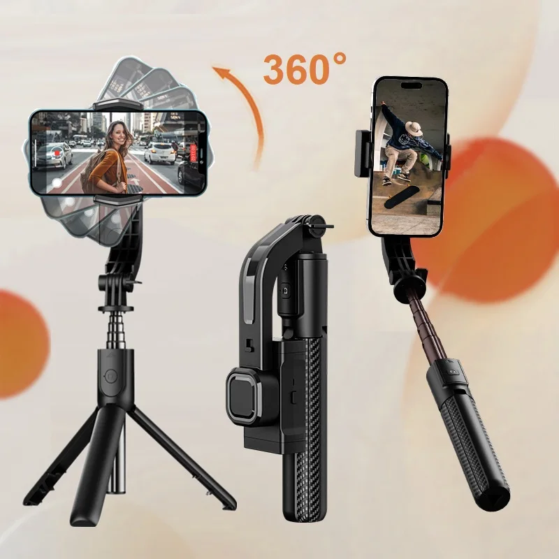 1-Axis Handheld Gimbal Smartphone Holder Stabilizer Wireless Control Shooting Tripod for iPhone Mobile Live Vlog Video Recording