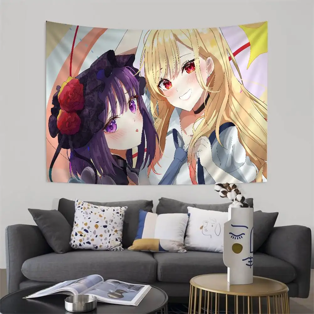 M-My Dress-Up Darling Marin Kitagawa Anime Chart Tapestry Art Science Fiction Room Home Decor Cheap Hippie Wall Hanging