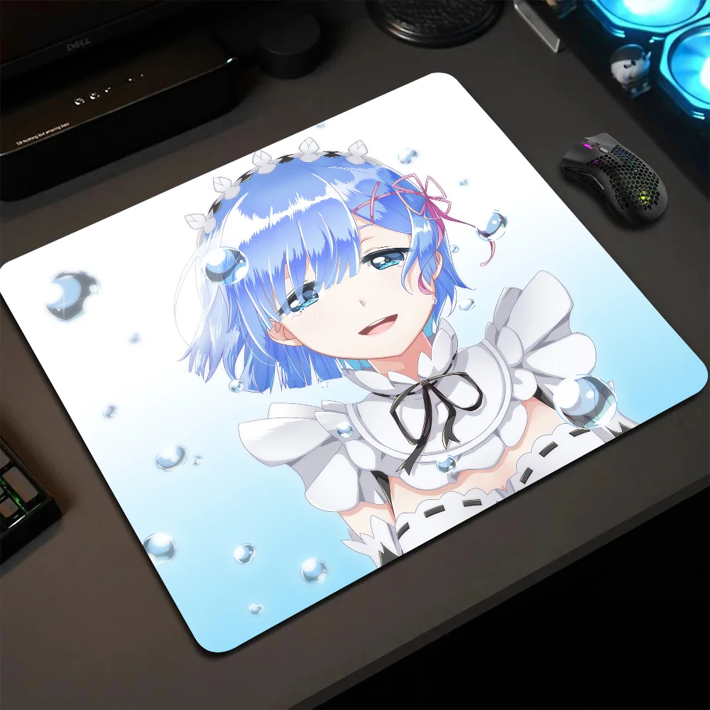 

Anime Re Zero Rem Mousepad Small LockEdge Mouse Pad For Gamers Computer Desk Pad Anti-slip Rubber