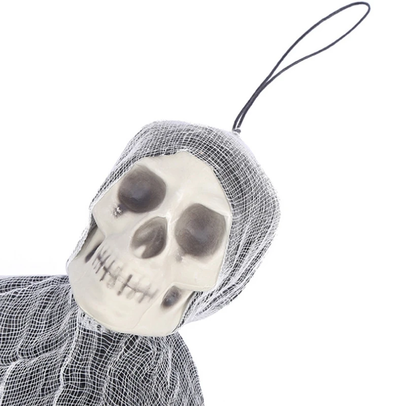 HFES Halloween Decorations Skeleton Halloween Halloween Decor Props Scary Halloween Hanging Ghost With Skull Face