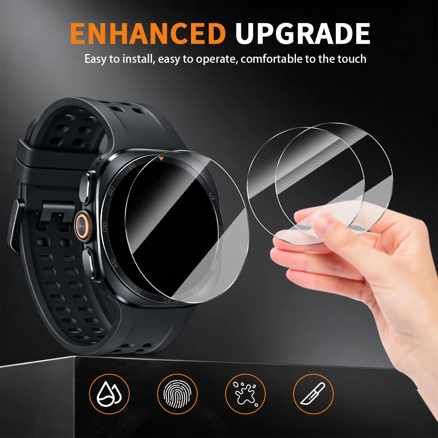 1-5 peças de Vidro Temperado para Samsung Galaxy Watch Ultra 2/Watch 9 40MM 44MM Protetor de Tela HD para Acessórios Samsung Watch9