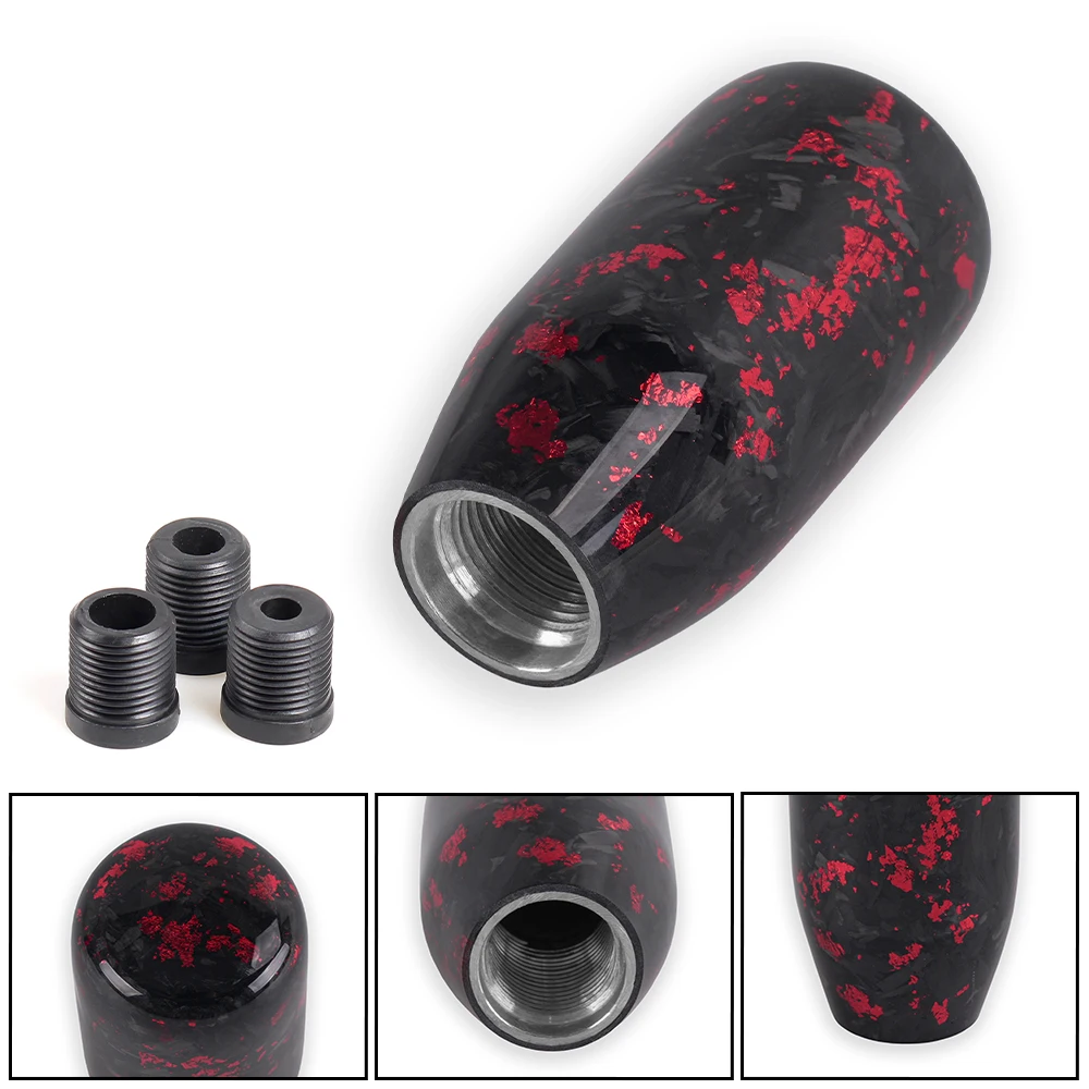 RASTP-Universal Forged Fiber Gear Shift Knob Cylindrical And Spherical Shift Knob For Most Car Decorations Accessories SFN091 3
