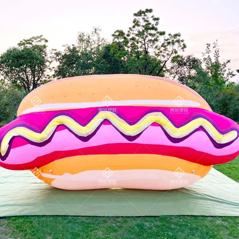 Inflatable Hot Dog,Simulated Food Bread Hot Dog Models,Decorative Props for Festive Event