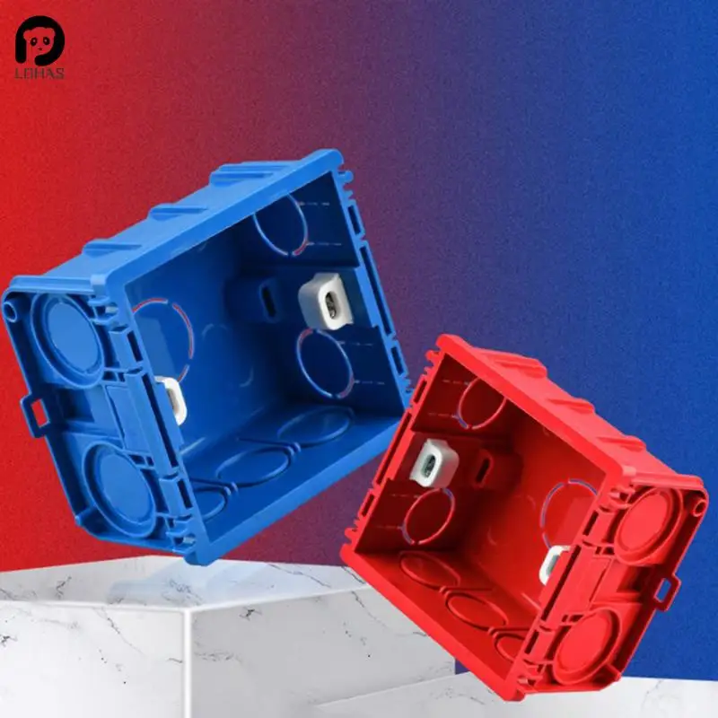 EU standard size switch socket installation box,adjustable hidden wall internal installation bottom box, power socket wiring box