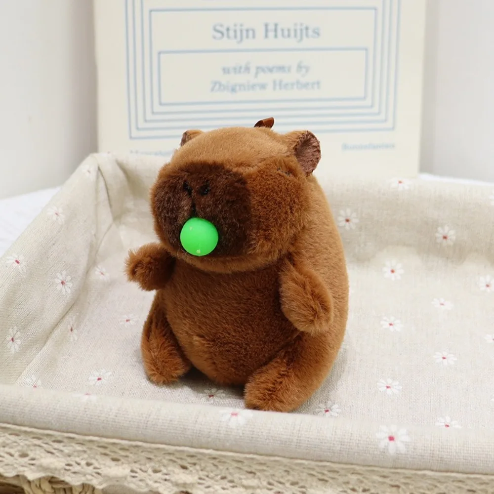 Porte-Clés en Peluche Capybara, Pendentif Dessin Animé, Bulle Soufflant avec Bradde JOFluffty Butter