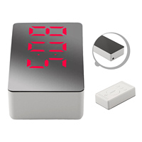 Stylish Travel Companion LED Mirror Clock with Temperature Display Portable Digital Alarm Clock USB Rechargeable