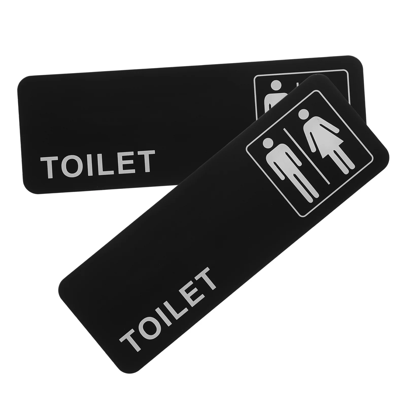 2Pcs Acrylic Restroom Signs Creative Design Men Women Door Signs Durable Bathroom Plaques Easy Install Home Business Toilet Sign