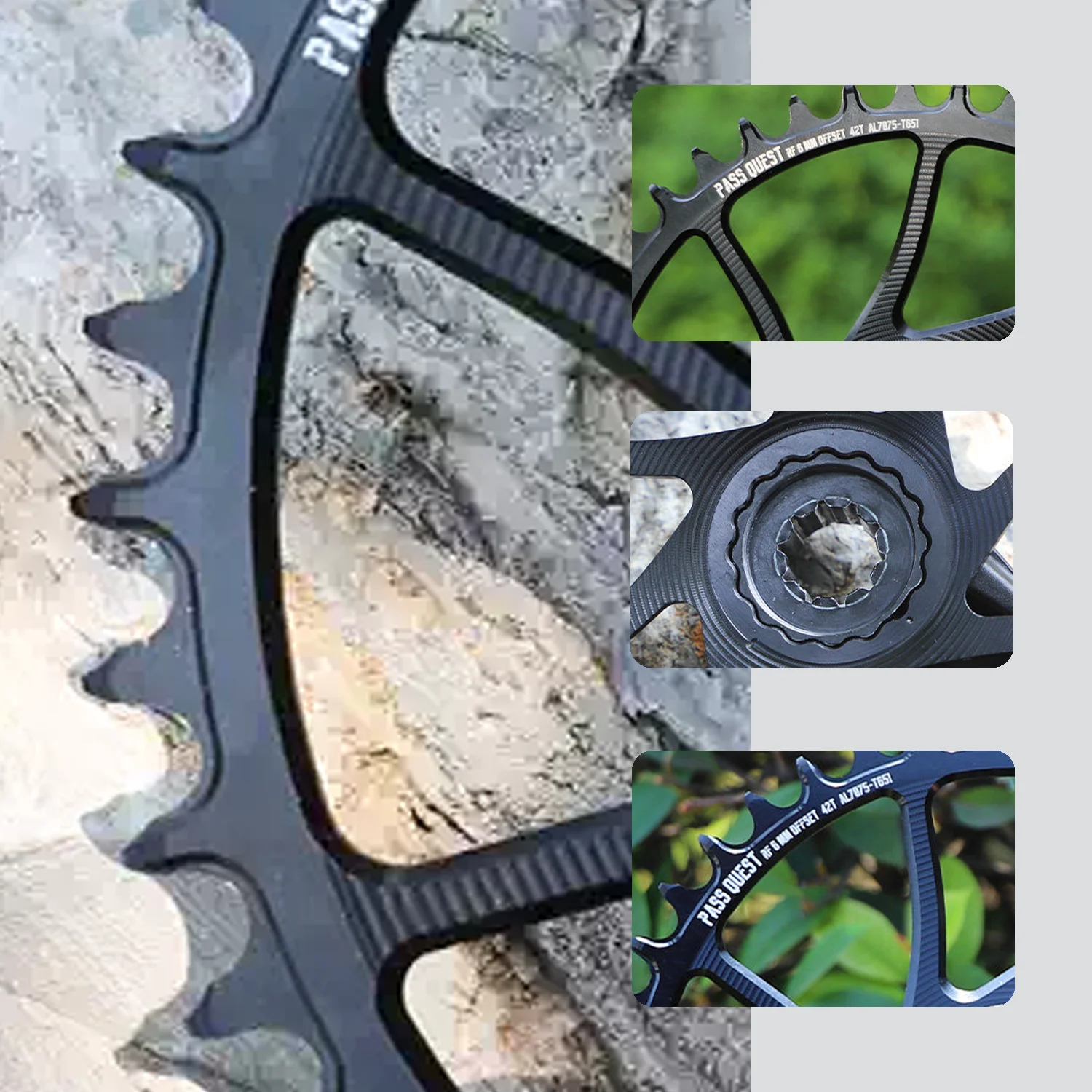 For Raceface Chainring Easton Chainring 30t 32 34t 36 38t 40t 42 44 46 48 Sprocket Mountain Bike Single Chainring 6mm 3mm Offset view 5