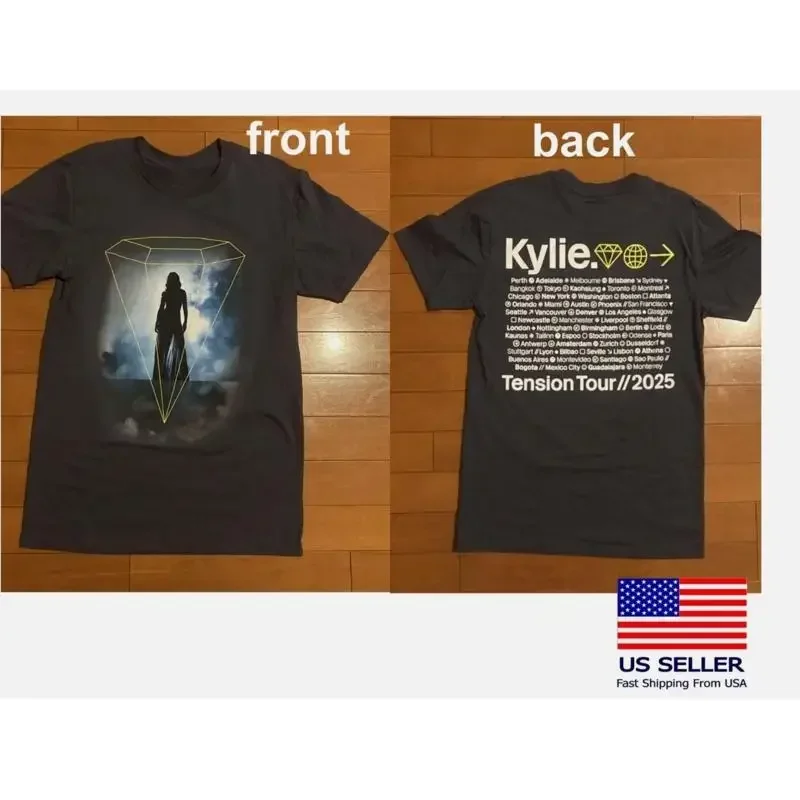 NEU 2025 Kylie Minogue Tension Tour T-Shirt Merchandise