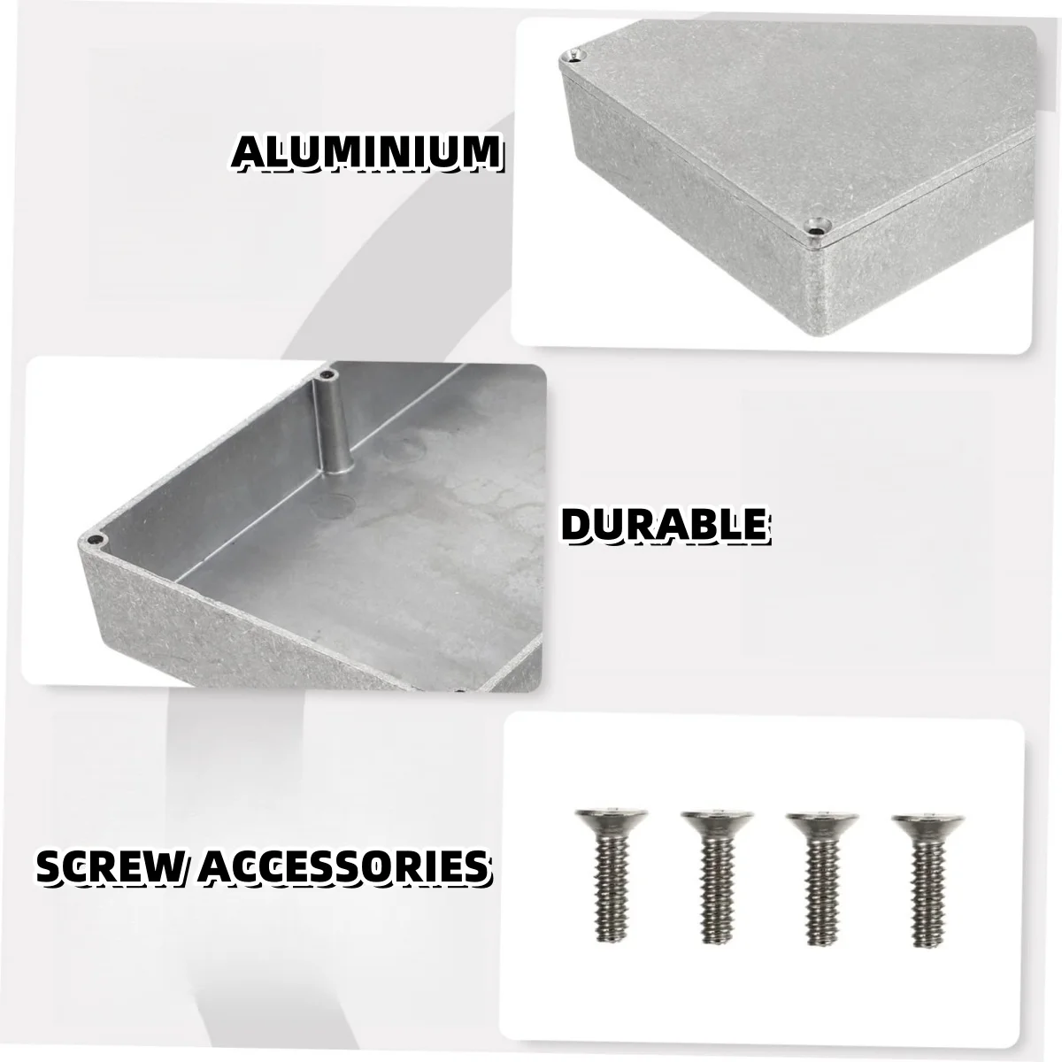 Miwayer 1590DD 188 × 119 × 37.5 مم تأثيرات الجيتار صندوق ألومنيوم/تصميم دييكاست الضميمة/لبديل دواسات الجيتار