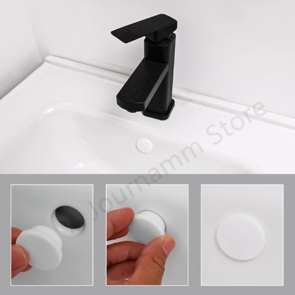 Wash Basin Overflow Covers Ring Basin Trim Bath Drain Seal Bathtub Rubber Round Stopper for Kitchen Bathroom Hand Sink Hole Plug