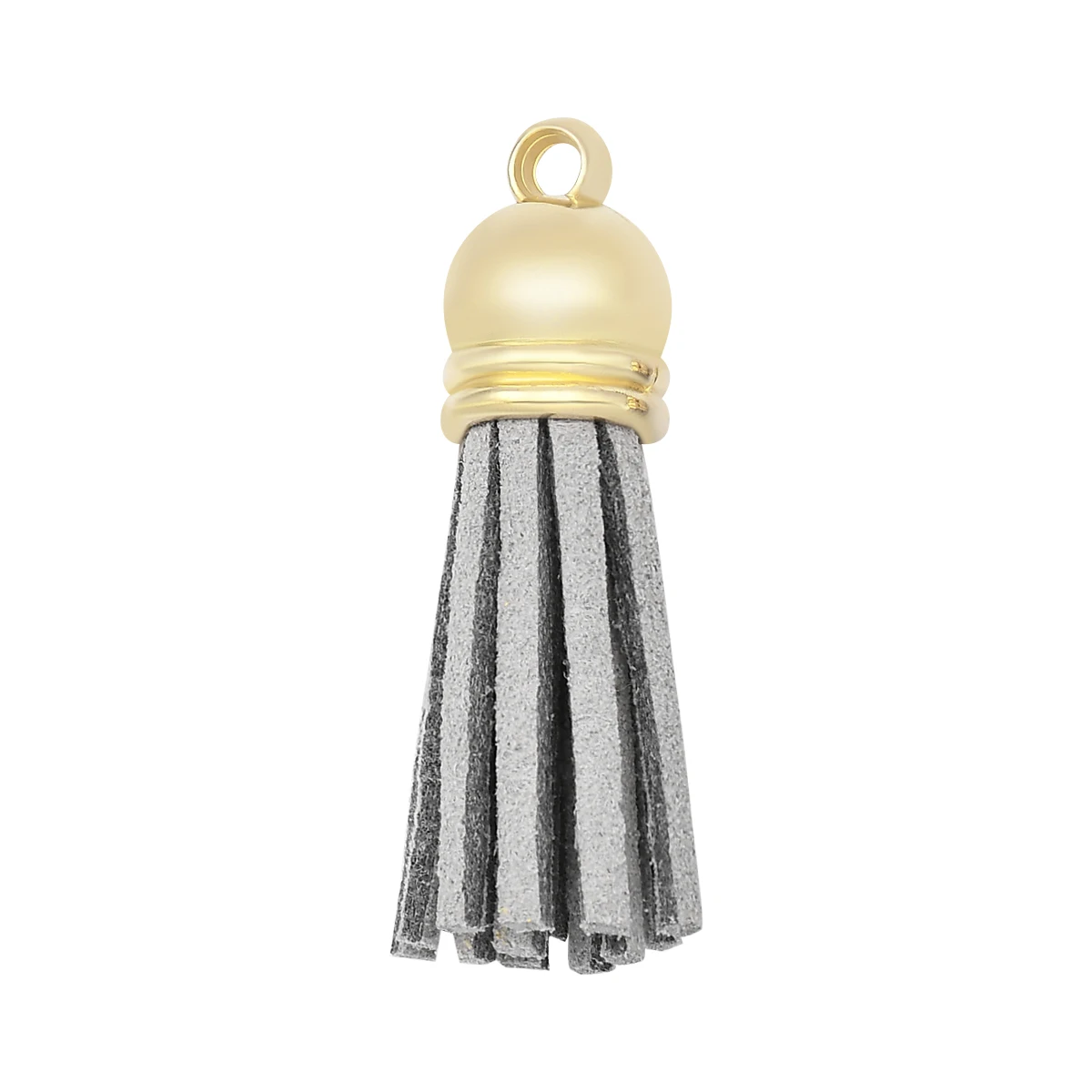 100 PS Tassel Leather Pendants Mini Faux Suede Tassel Pompom Tassels Suede with Cap for Jewelry Making Keychain Assorted Colors
