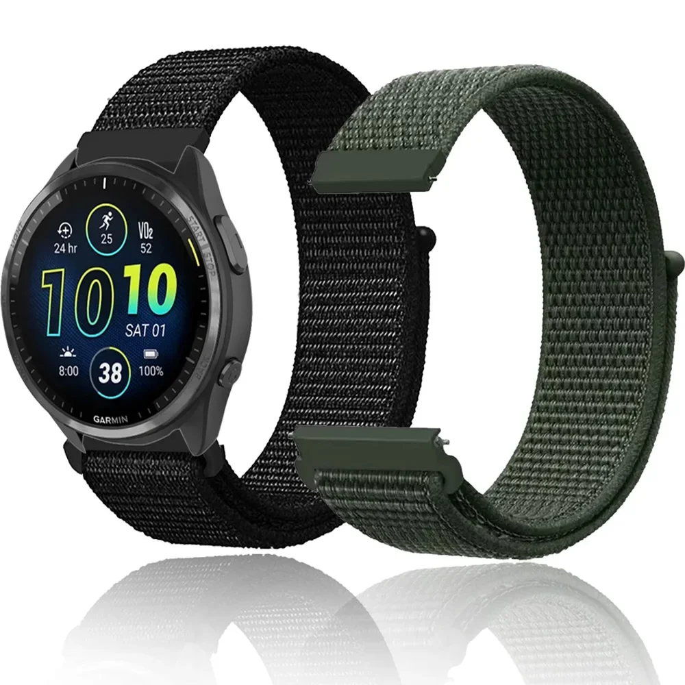 

Нейлоновый ремешок 20 мм 22 мм для Garmin Active 5 Forerunner 55 265 165 25 Сменный браслет для Gramin Vivomove Trend/Vivoactive 5