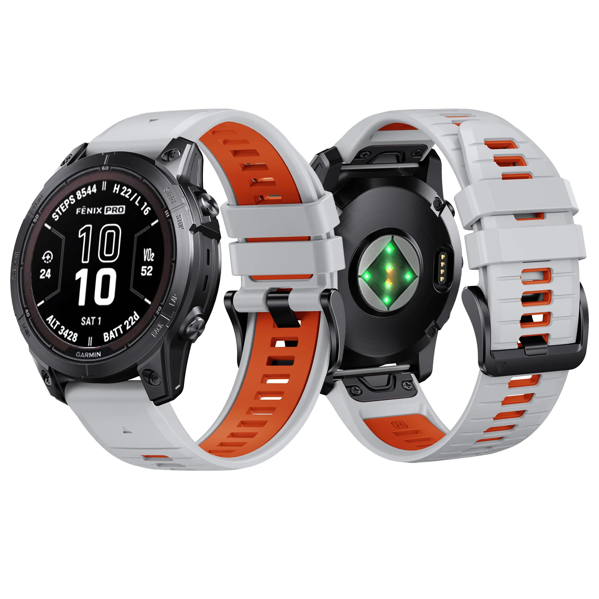 QuickFit 26mm 22mm Two Tone Silicone Strap For Garmin Fenix E 8 7X 7 6 6X/Epix Pro Gen 2 51mm 47mm/Tactix Watch Band Accessories image 6