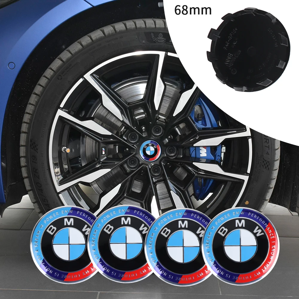 4pcs Car Rim Cover Wheel Hub Center Caps Badge for BMW M M1 M2 M3 E36 E46 E90 E60 F10 F30 E39 F20 E87 E92 G30 X5 E70 E91 G20 X1