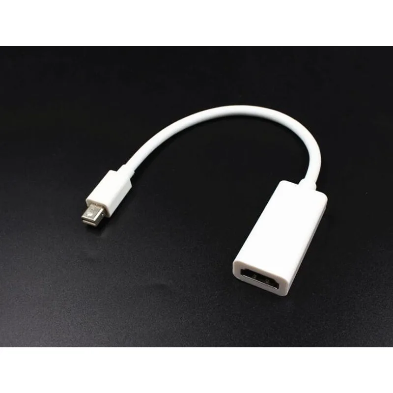 منفذ عرض صغير إلى كابل متوافق مع HDMI 4k 1080P TV Projector DP 1.4 محول منفذ عرض لأجهزة Apple Macbook Air Pro باللون الأبيض