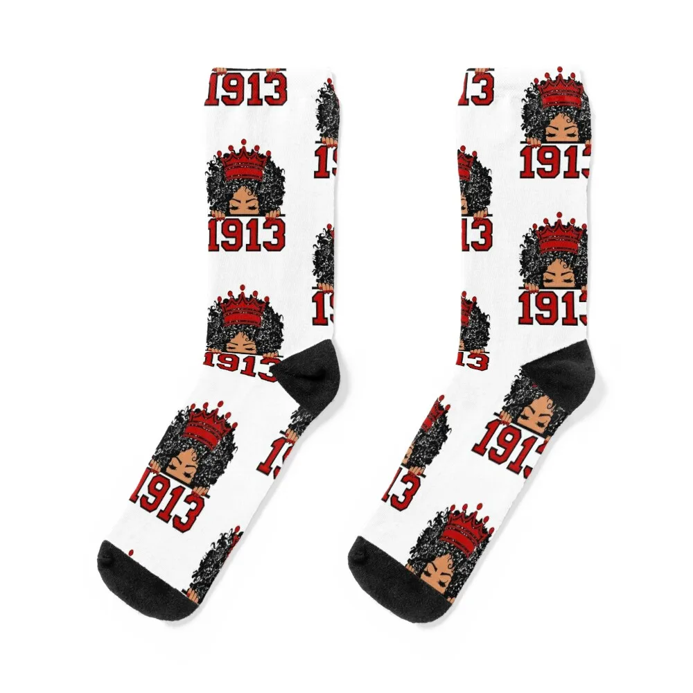 

Deltas African 1913 Sorority Crown Afro Hair Socks funny gifts hiphop Woman Socks Men's