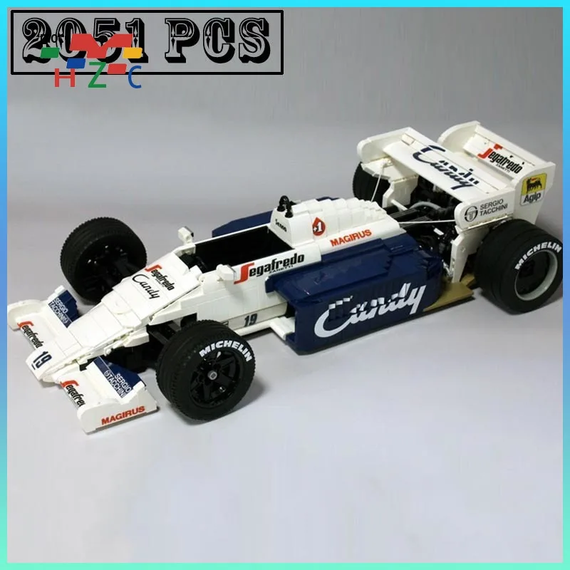 MOC-25854 Classic model TG184 scale 1:8 Formula 1 Race Car Model Buiding Creators Block Bricks Educational Toys for Gift