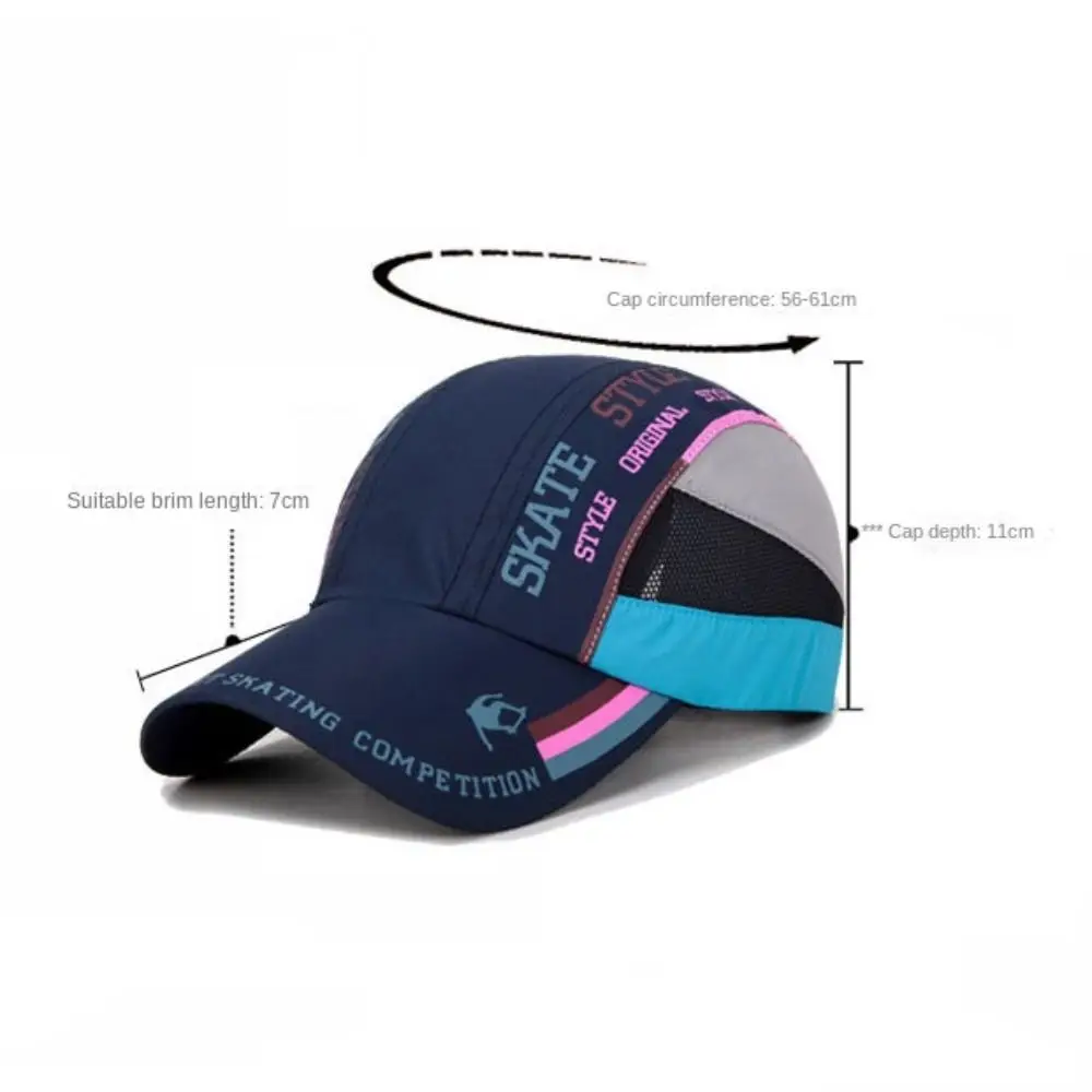 Quick Drying Quick Drying Hat Letter Patchwork Breathable Sunshade Baseball Hat Ultra Thin Comfortable Breathable Baseball Cap image 6