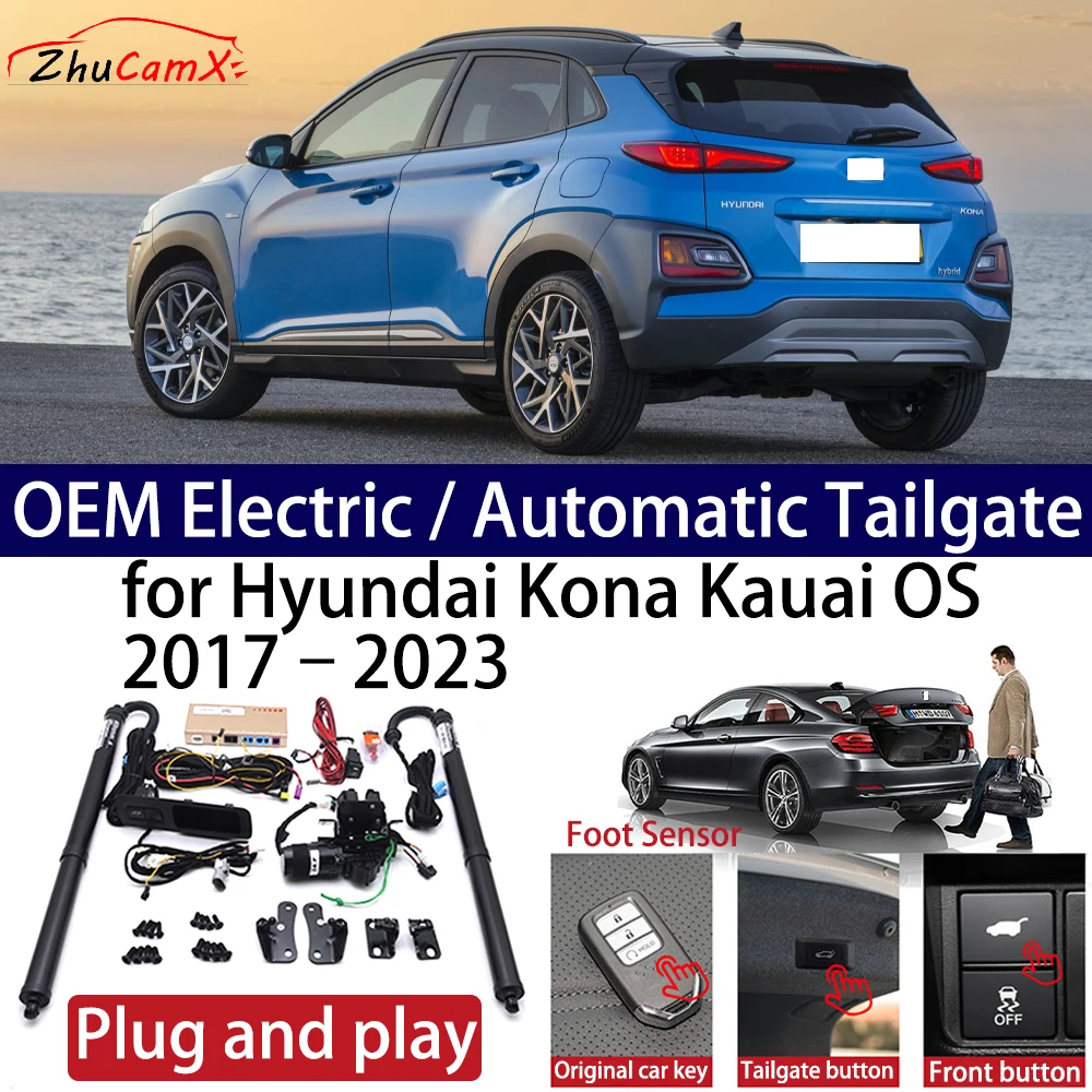 ZhuCamX for Hyundai Kona Kauai OS 2017–2023 Car OEM Power Electric Automatic One-Click Smart Liftgate Tail Gate Support Opener