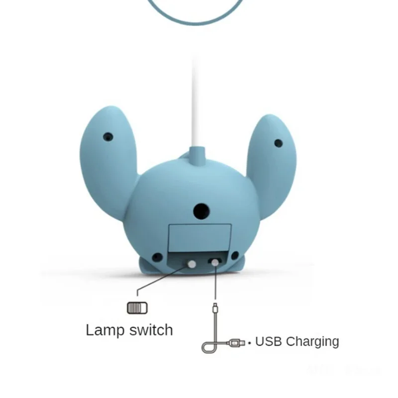 Disney Lilo & Stitch Led Desk Lamp With Pencil Sharpener Foldable Light Cute Desk Lamp Usb Recharge Light Gift From Classmates