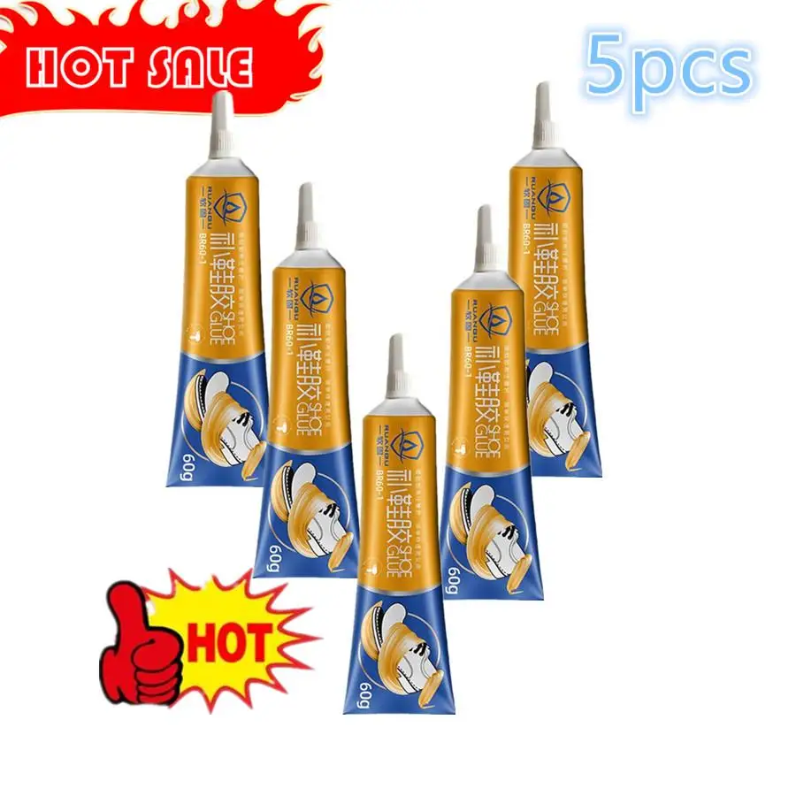 

5PCS 60ml Strong Shoe Glue Adhesive Worn Shoes Repairing Glue Sneakers Boot Sole Bond Adhesive Shoemaker Fix Mending Liquid