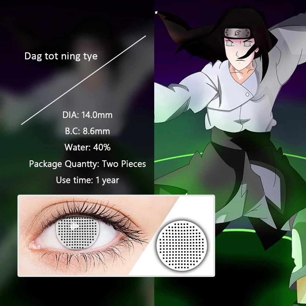 Mill creek 2Pcs/pair Contact lenses cosplay anime Gojou Satoru Halloween lens Colored Pupils for Eyes Soft Pupil High Quality