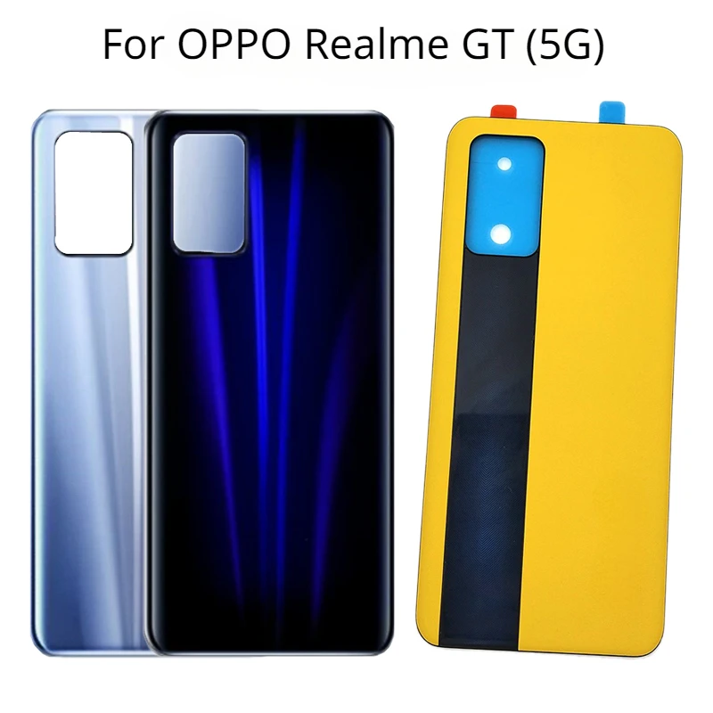 New Back Glass For OPPO Realme GT 5G RMX2202 Back Battery Cover Rear Door Housing Case Repair Replacement