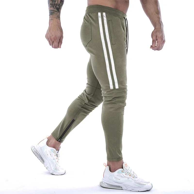 Men Running Fitness Sweatpants Quick Dry Casual Training Sport Pants Elastic Jogging Trousers Gym Workout Male Clothes