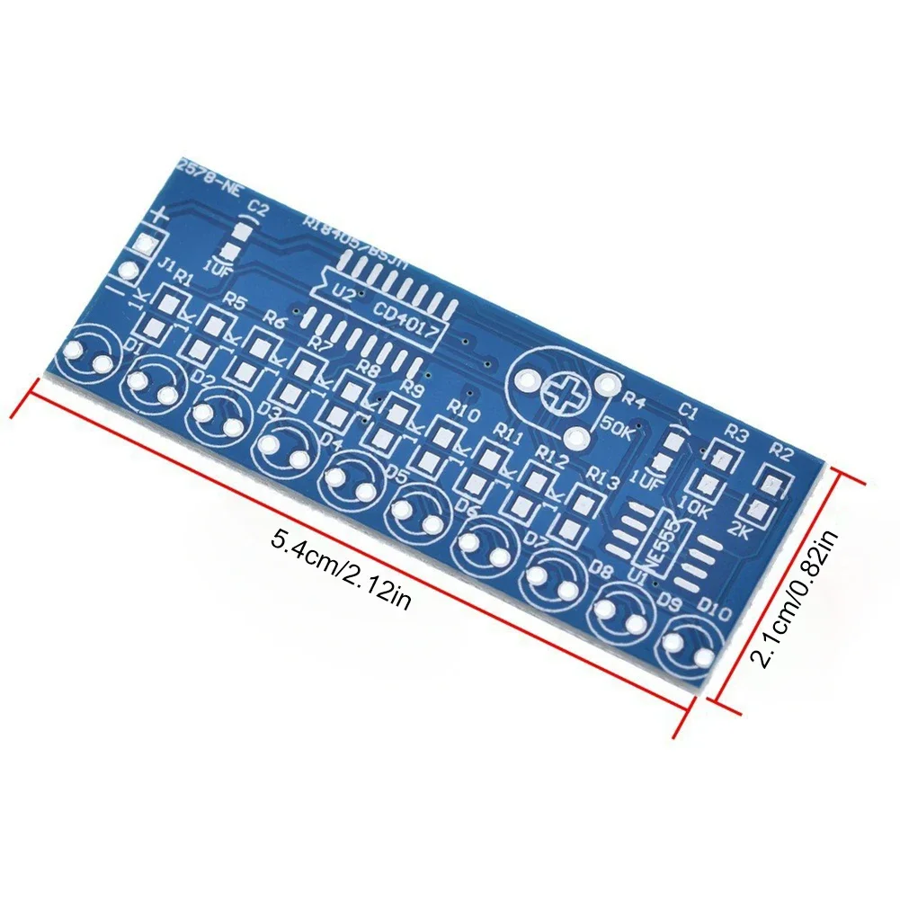 الالكترونيات الذكية NE555 وCD4017 LED مجموعة لحام DIY بها بنفسك تشغيل تدفق المياه ضوء التعلم المبادئ الإلكترونية