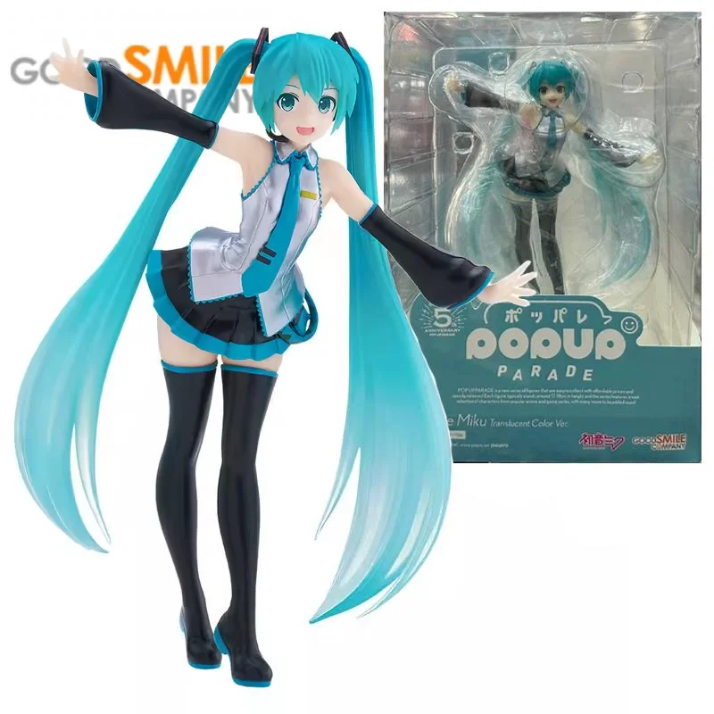 GSC Original POP UP PARADE Hatsune Miku Transparent Color Ver. Anime Action Figure Toys For Boys Girls Children Birthday Gifts