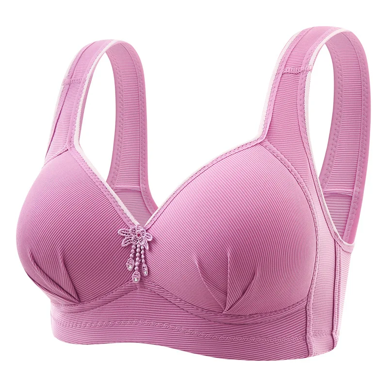 New Comfortable Bra For Middle-aged and Elderly People Large and Thin Soft Seamless and Breathable Bra Without Steel Rings