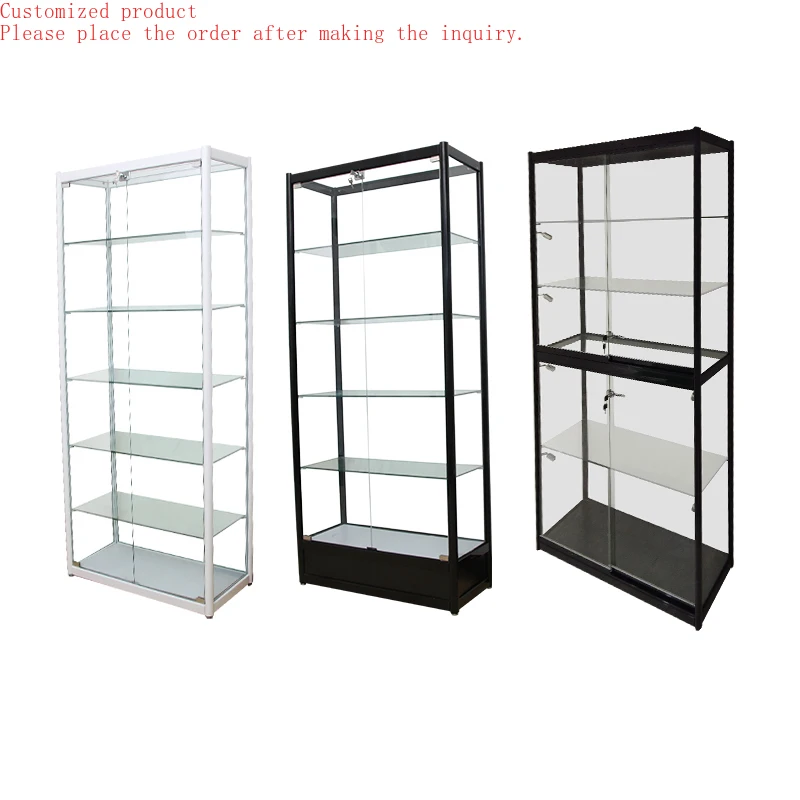 

Custom.China Factory Price Tempered Glass Wooden Jewelry Display Cabinet/glass showcase