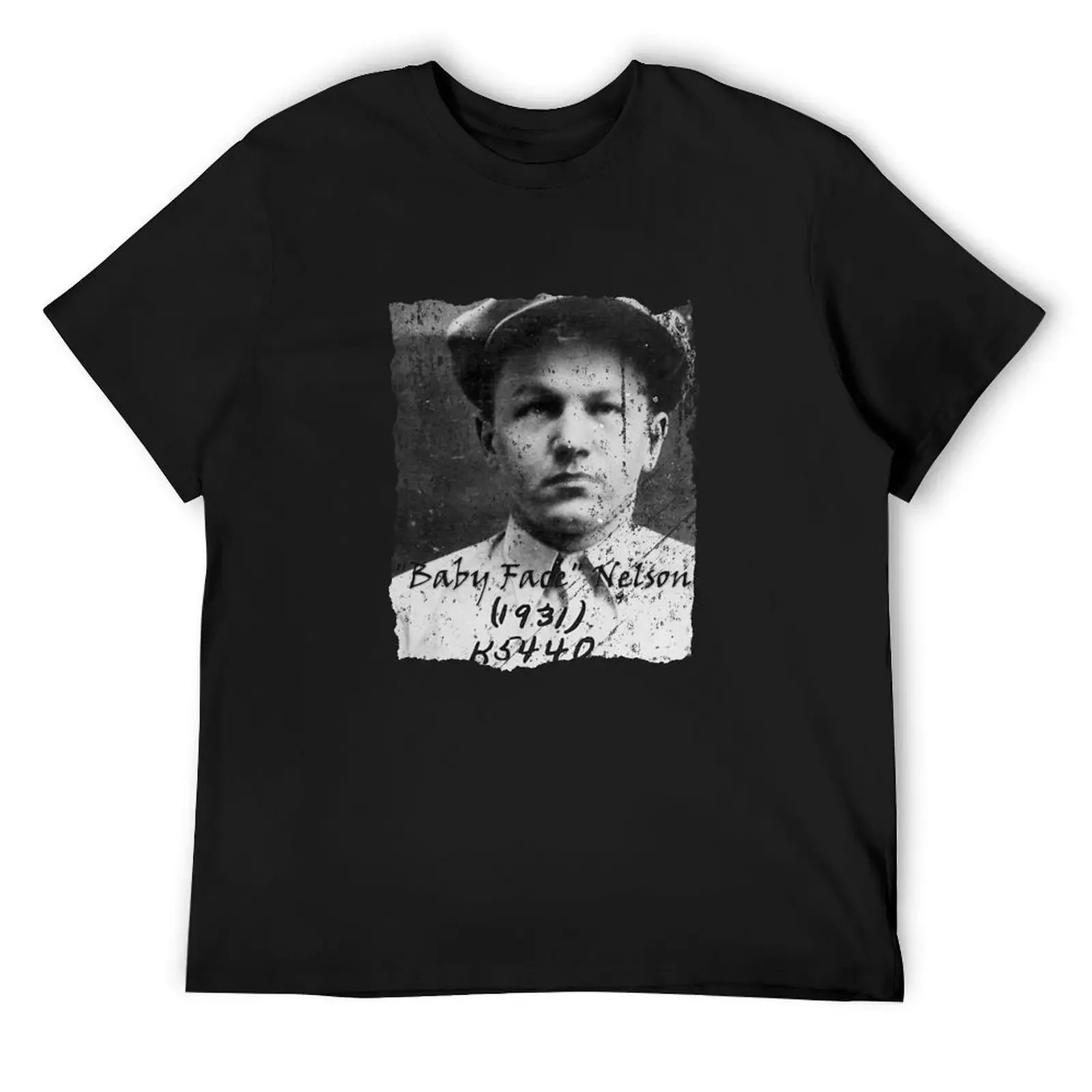 Gangsters, Baby Face Nelson T-Shirt vintage graphic tee Short sleeve tee mens t shirt