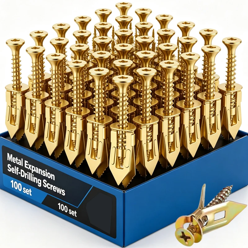 Self Tapping Screws Self Drilling Anchors Metal Expansion Bolts Drywall Anchor Easy Application for Gypsum Plasterboard Concrete