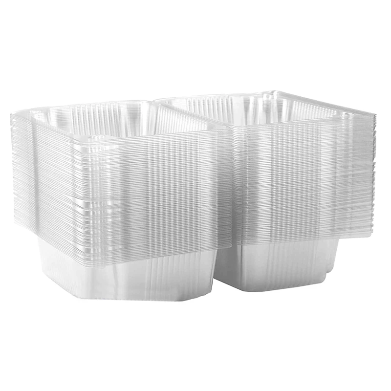 100 Pieces Cake Slice Boxes Individual, Cake Boxes For Cake Portions, 7.3 Inch Food Takeaway Containers For Muffin,Salad