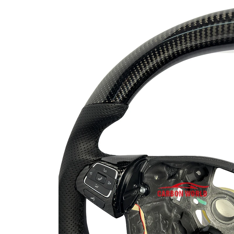ل Volkswagen Golf MK6 GTI MK7 7.5 Polo GTS GTD GTE R Passat CC R-Line عجلة القيادة من ألياف الكربون
