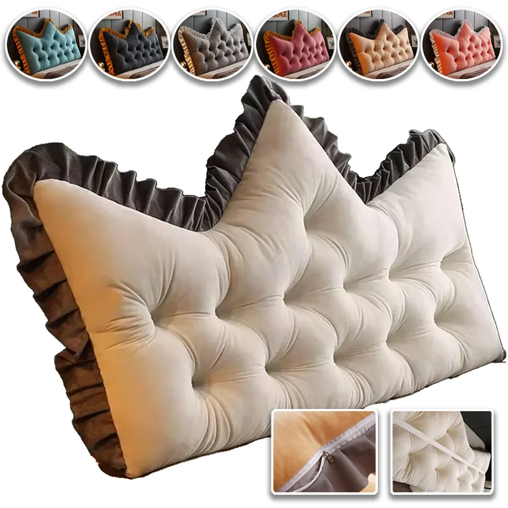 

1PC Tatami Bed Backrest Cushion Crown Headboard Pillow Sleeping Neck Body Pillows Large Backrest Support Bolster Room Decor 틈새쿠션