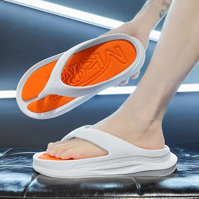 

Quality Men Flip-flops Elegant Male Soft Slippers Comfortable Massage Summer Beach Shoes Fashion Mens Outdoor Sport Slippers 슬리퍼