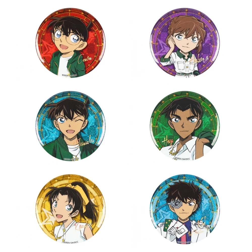 

58mm Anime Detective Conan Case Closed Hattori Heiji Tooyama Kazuha Cosplay COSTUME Badge Pin SPTE Tinplate Brooch﻿ Prop Gilf