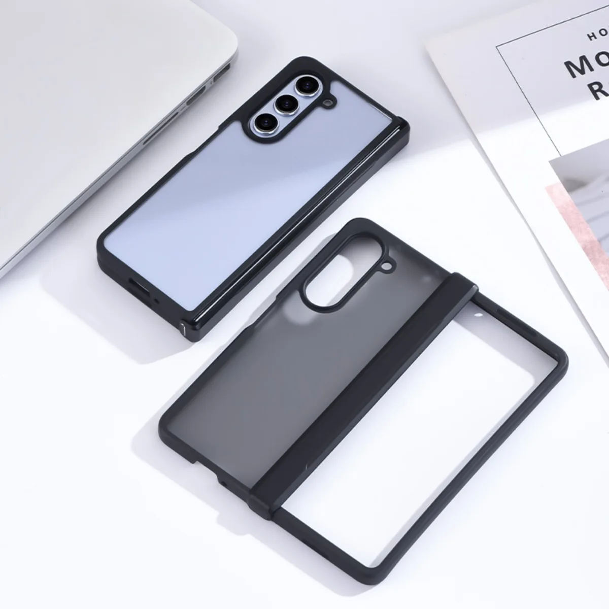 For Samsung Galaxy Z Fold 6 5 4 Case Skin Friendly Matte Soft Silicone Folding Hinge Shockproof Protection Back Cover Accessory