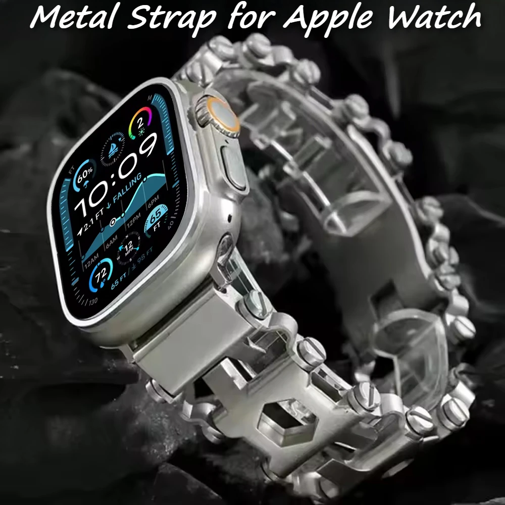 Multifunctional Metal Strap for Apple Watch band 45mm 44mm 49mm 46mm 42mm 40mm Sports Bracelet iWatch Ultra 10 9 8 7 6 5 4 3 SE2