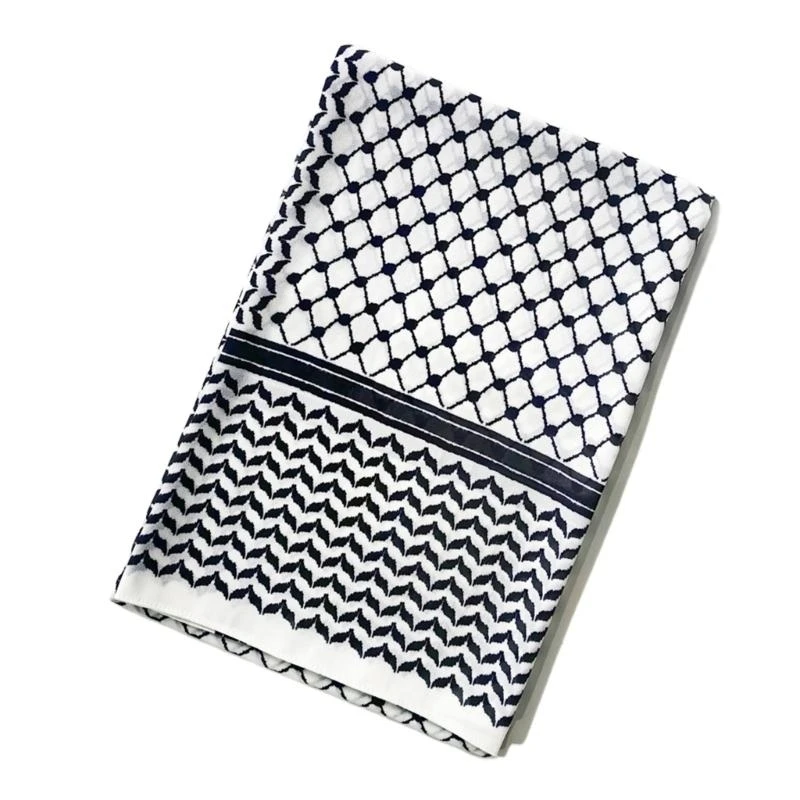 Hijab Lightweight Checked Arabian Abaya Headwrap Kaftan Desert Neckscarf