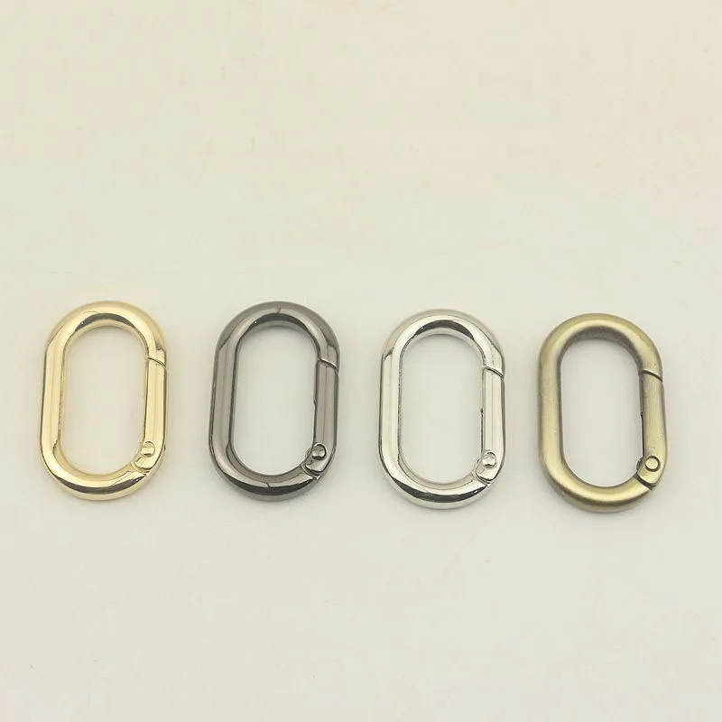 

20pcs 32mm Metal Oval Spring O Ring Buckles Openable Keyring Dog Snap Trigger Clasp Clip Bag Belt Leather Craft DIY Bag Parts